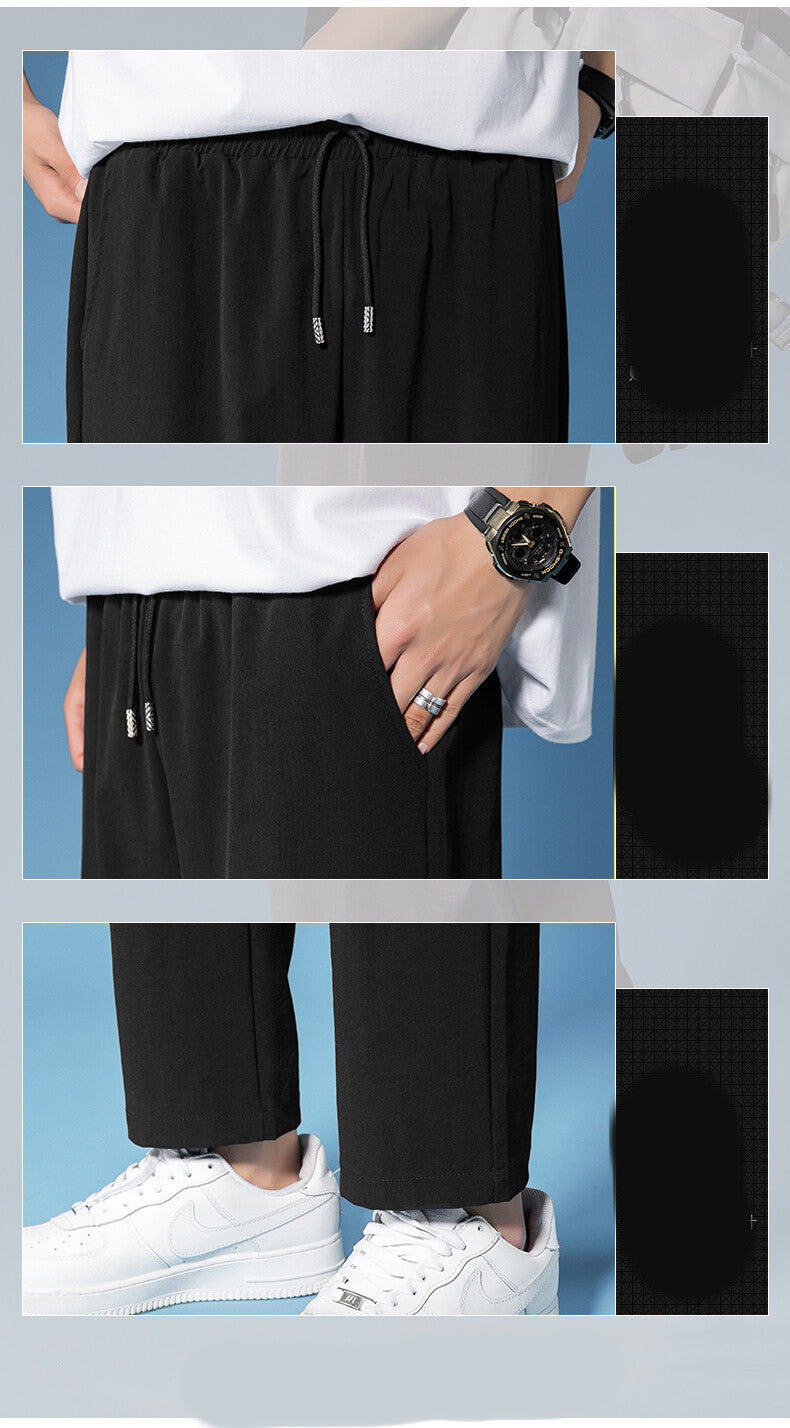 Cropped Straight-Leg Trousers