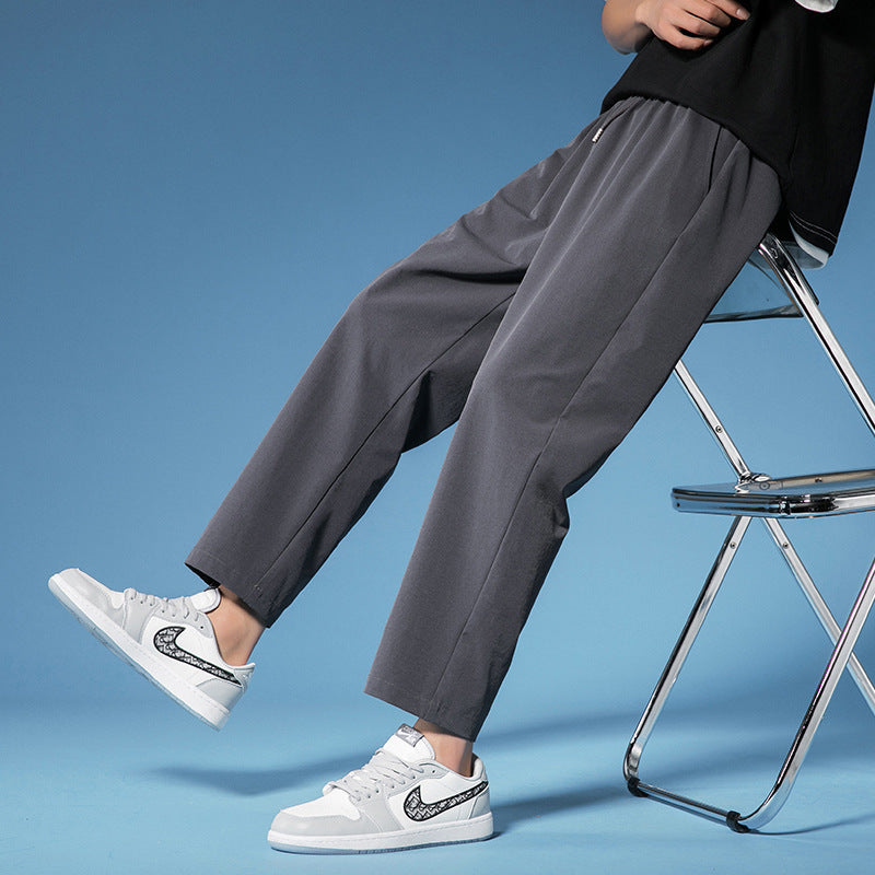 Cropped Straight-Leg Trousers