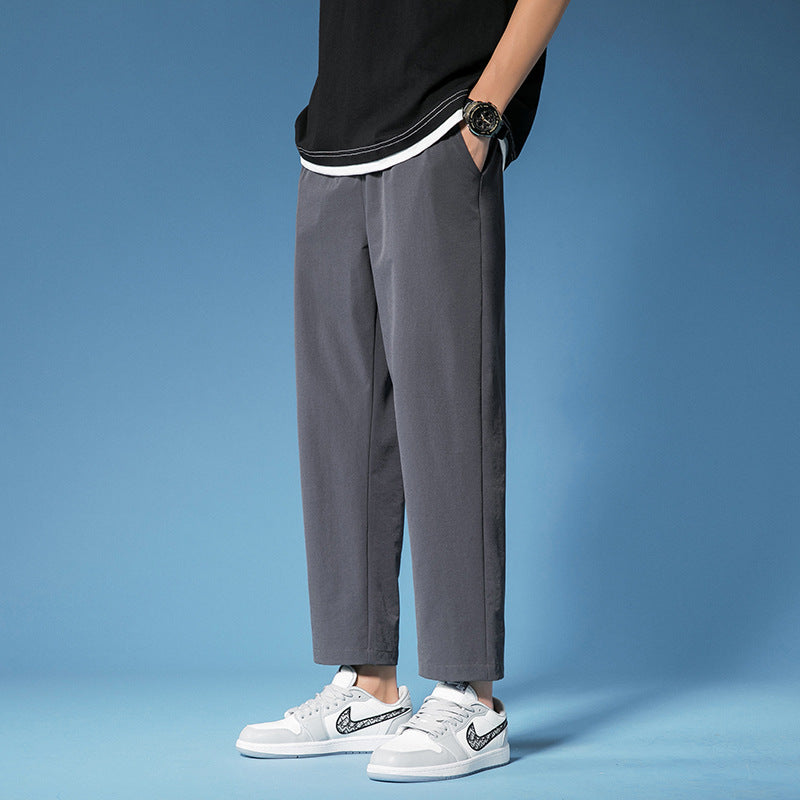 Cropped Straight-Leg Trousers