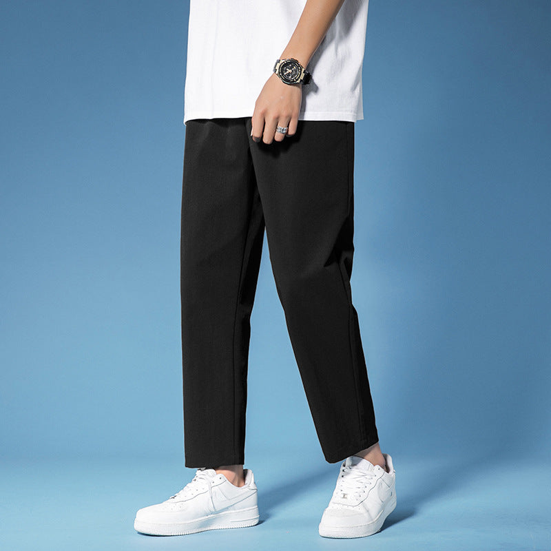 Cropped Straight-Leg Trousers