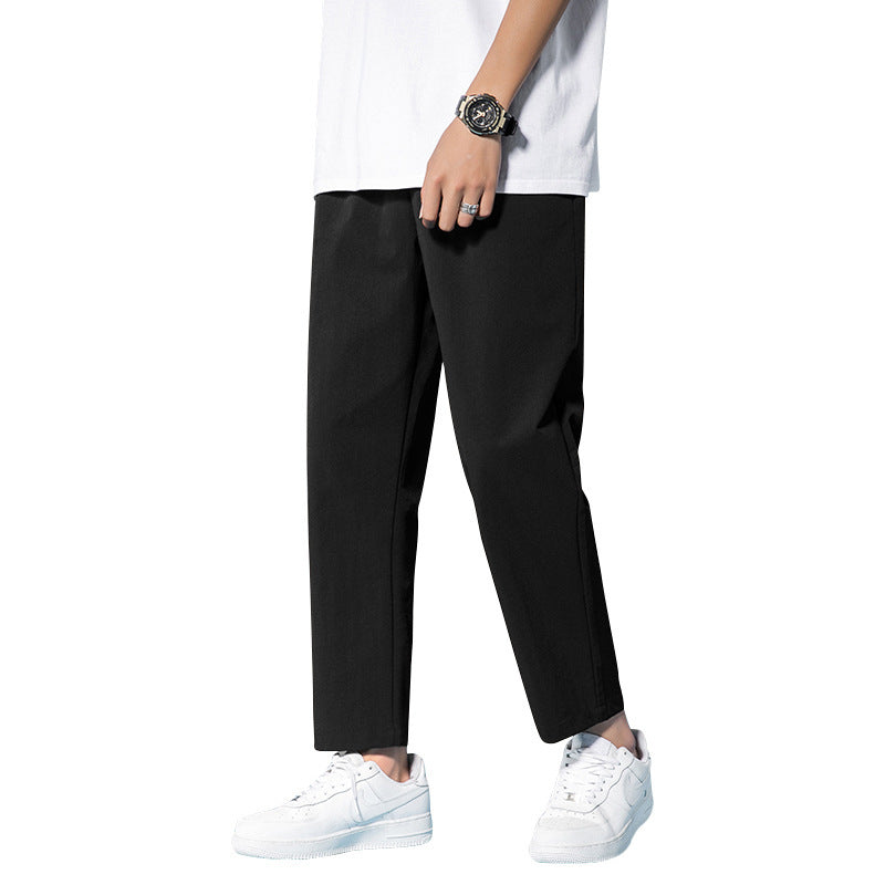 Cropped Straight-Leg Trousers
