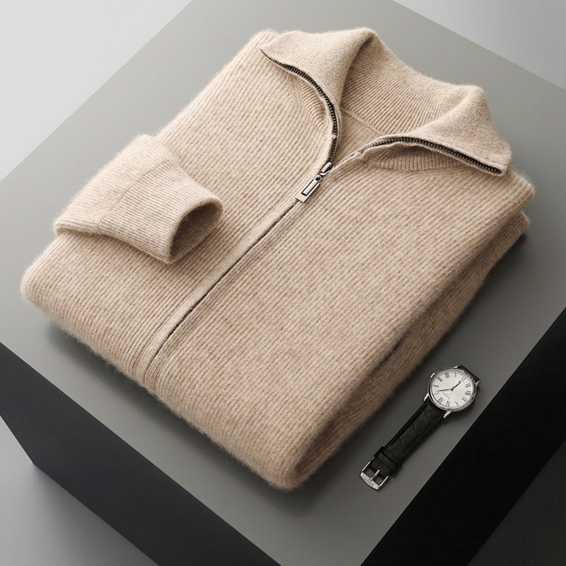 Wool Zip Cardigan