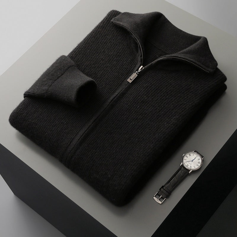 Wool Zip Cardigan