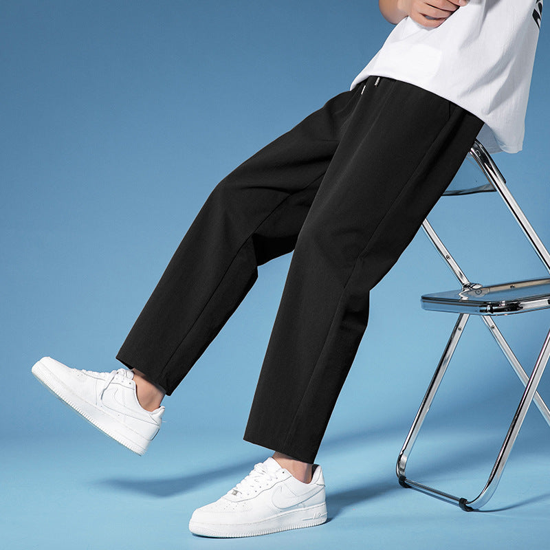 Cropped Straight-Leg Trousers